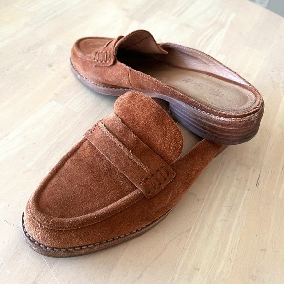 Madewell Shoes - Madewell Elinor Loafer Mule Brown Suede Size 7.5